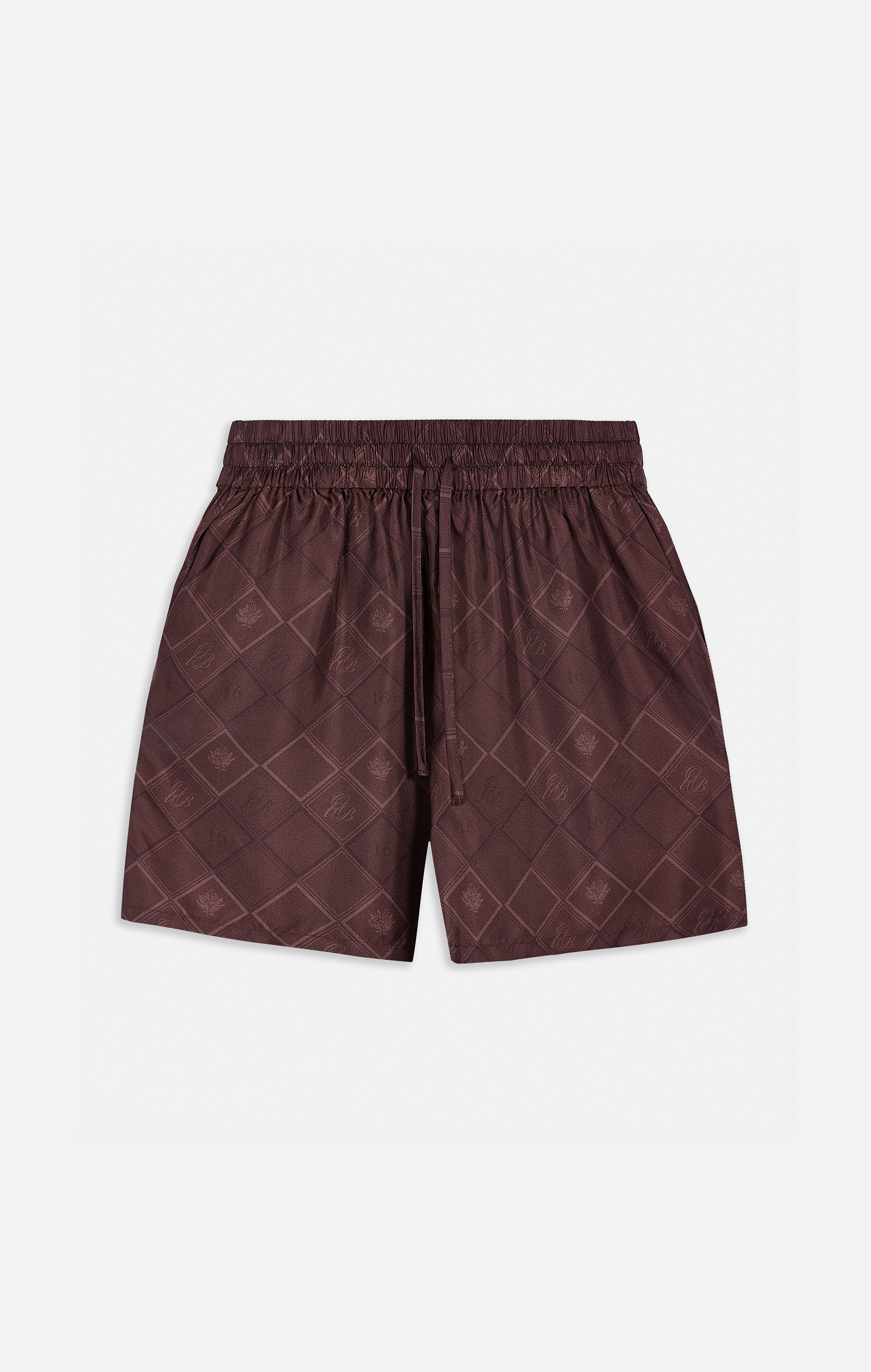 FADED MONOGRAM SILK SHORTS