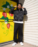 EPTM Sun Faded Cropped Zip Up Hoodie - Black