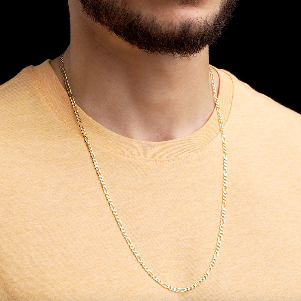 Solid Gold Figaro Chain 3mm