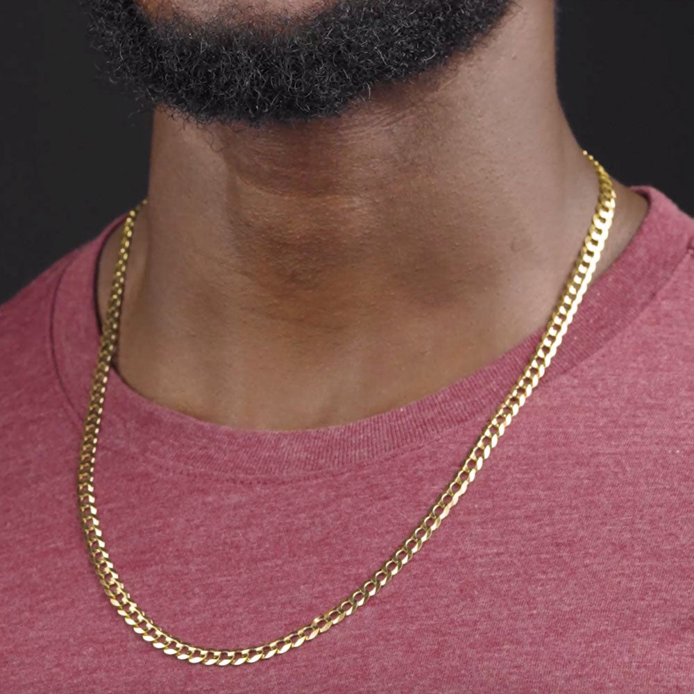 Solid Gold Curb Cuban Link Chain