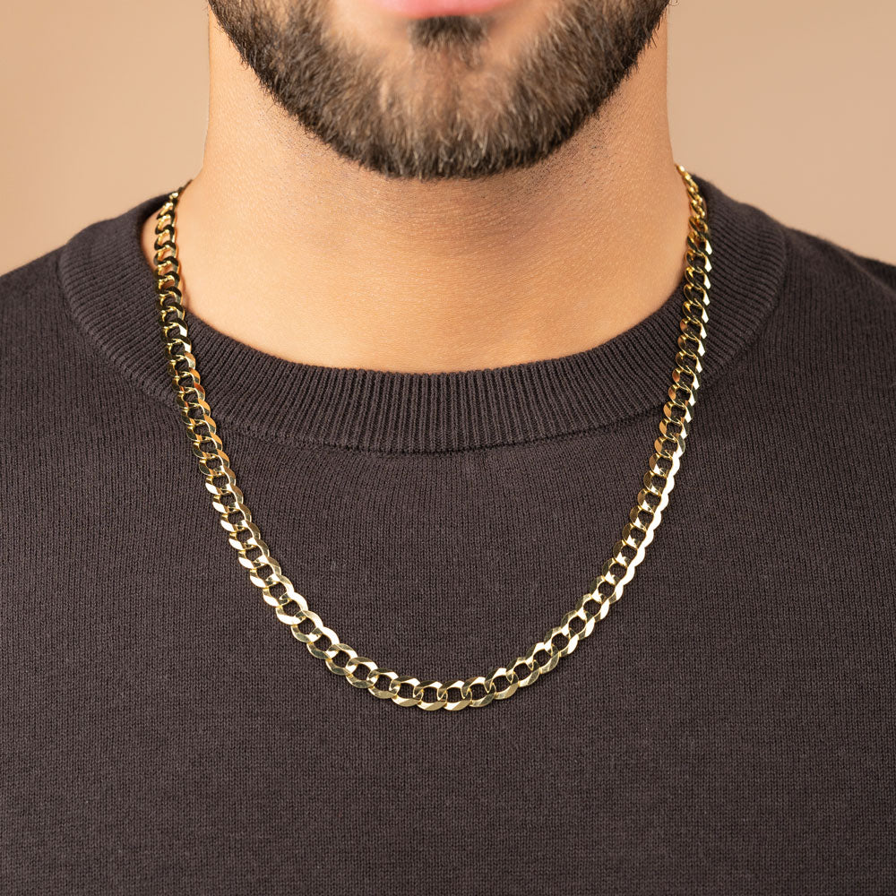 Solid Gold Curb Cuban Link Chain