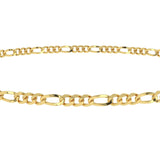 Solid Gold Figaro Chain 8mm
