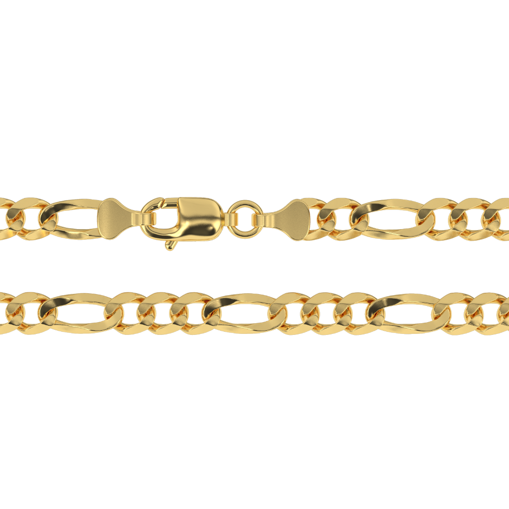 Solid Gold Figaro Chain 3mm