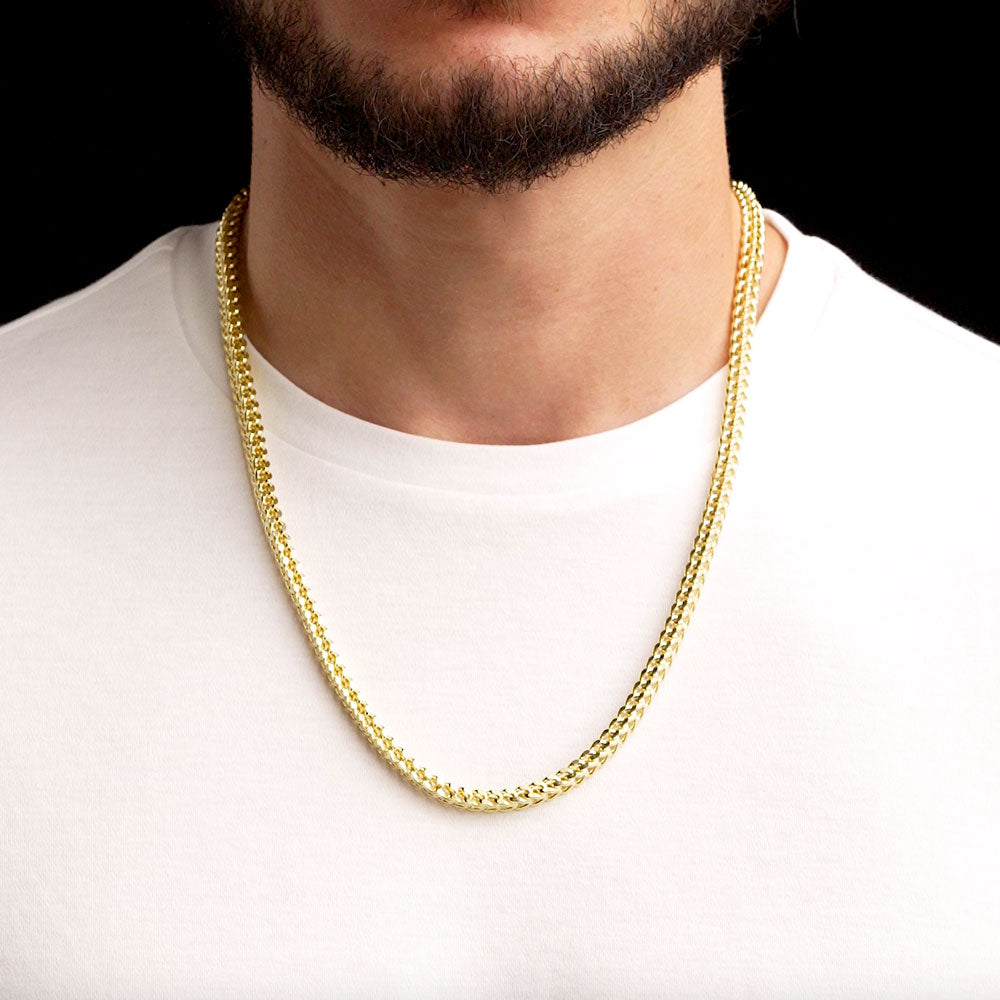 Solid Gold Franco Chain Hollow