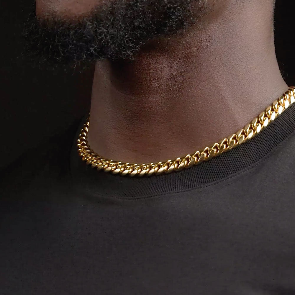 Solid Gold Cuban Link Chain 10k - 14k