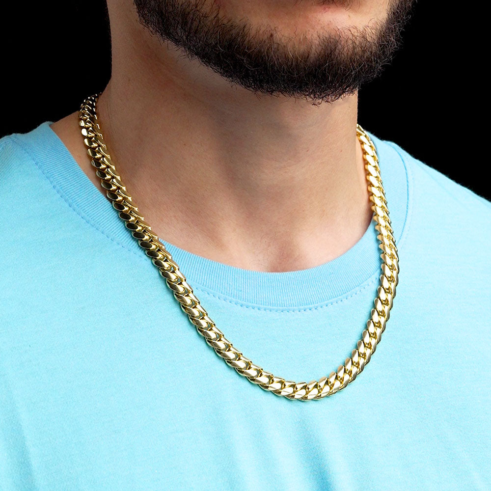 Solid Gold Cuban Link Chain 10k - 14k