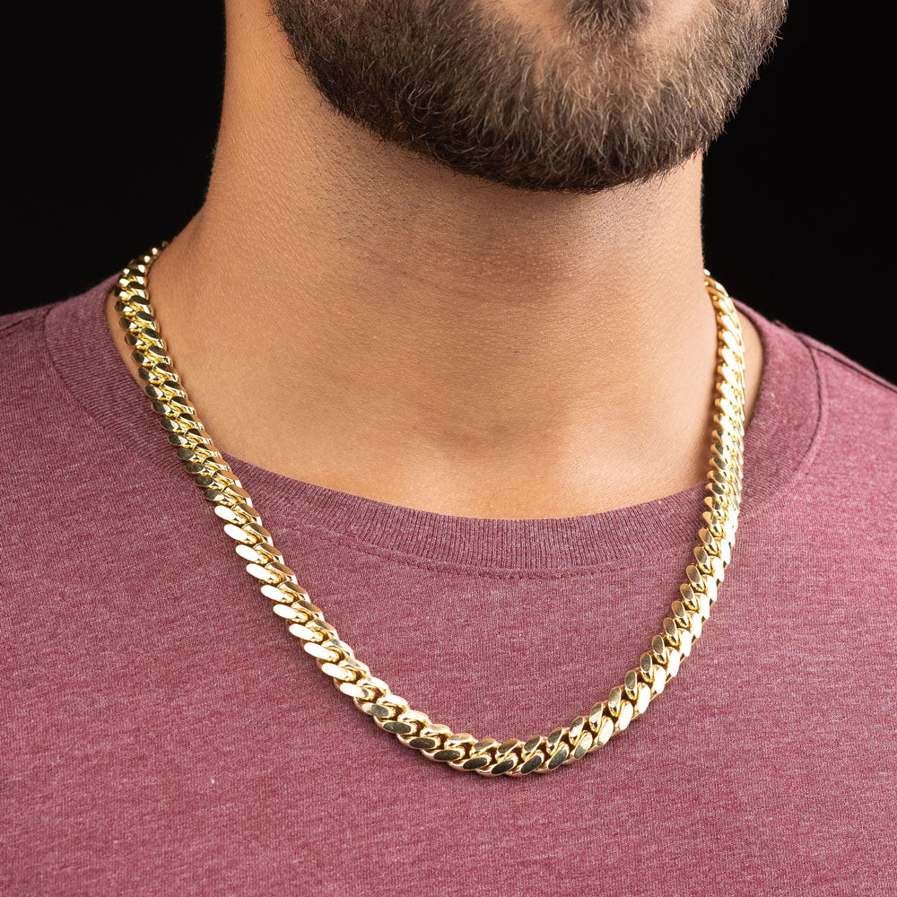 Solid Gold Cuban Link Chain 10k - 14k