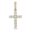 14k Solid Gold Diamond Cross Pendant (.80 CTW)