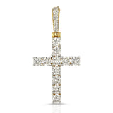 14k Solid Gold Diamond Cross Pendant (.80 CTW)
