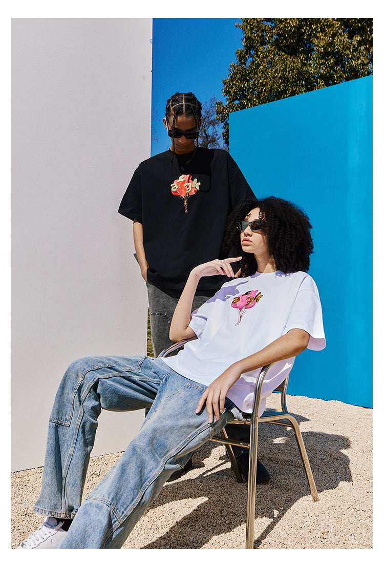 DONCARE(AFGK) "Balloon logo short sleeve tee"