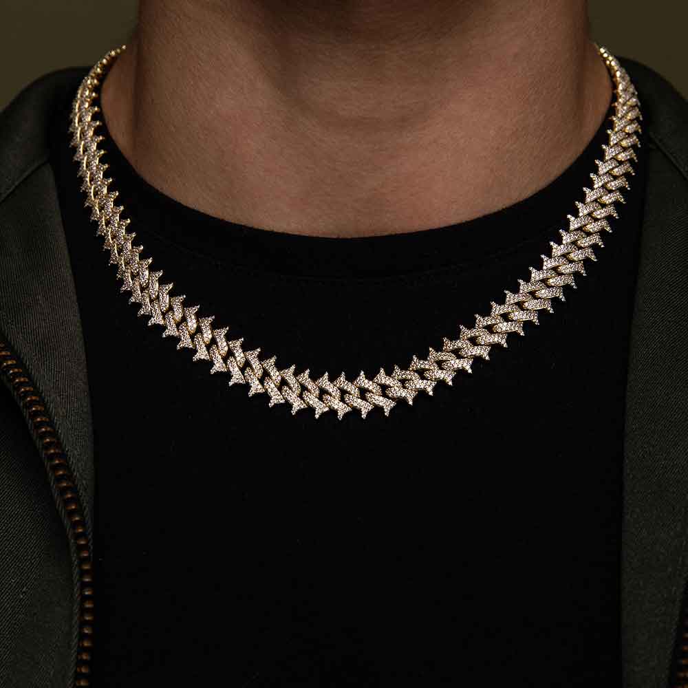 Spiked Diamond Cuban Chain