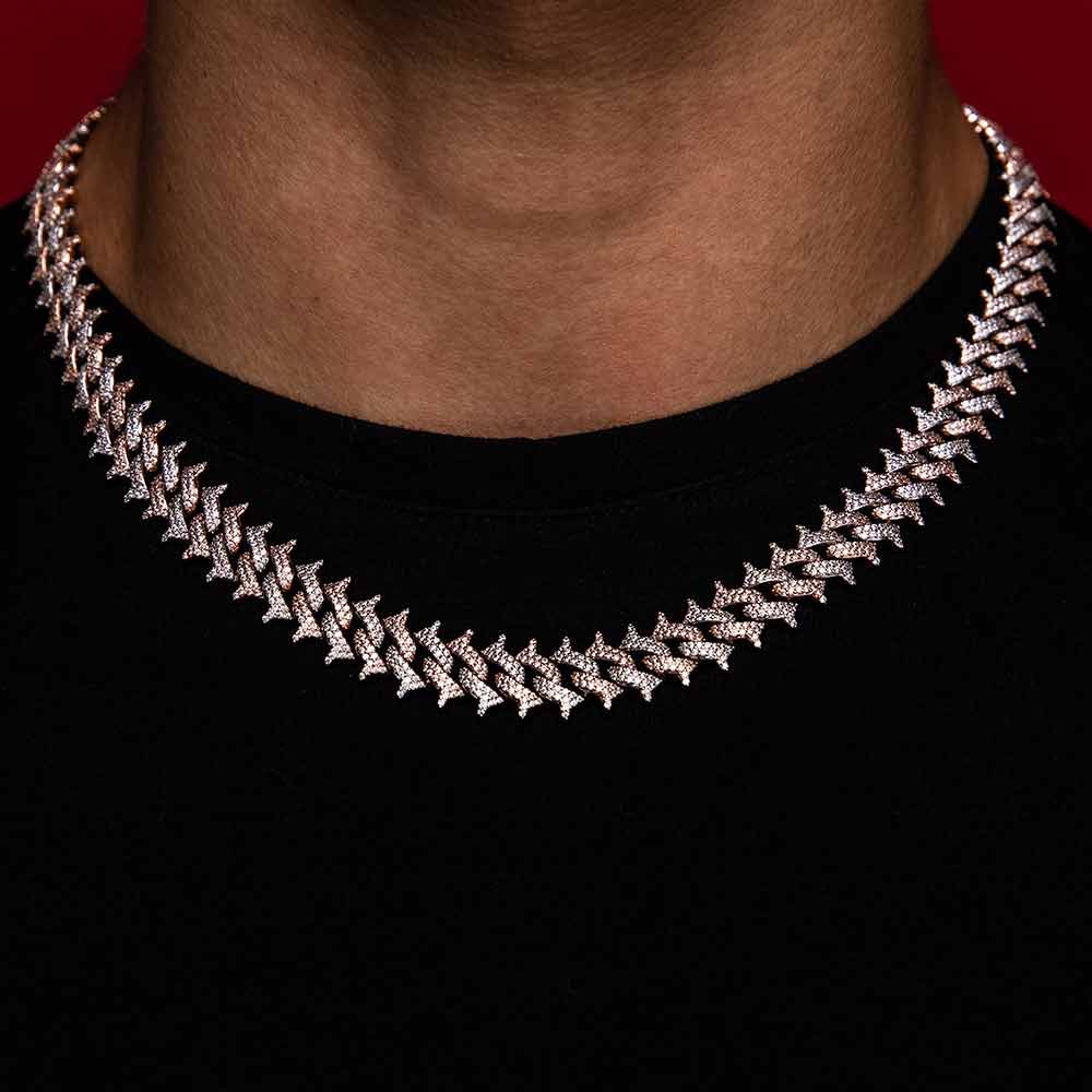 Spiked Diamond Cuban Chain