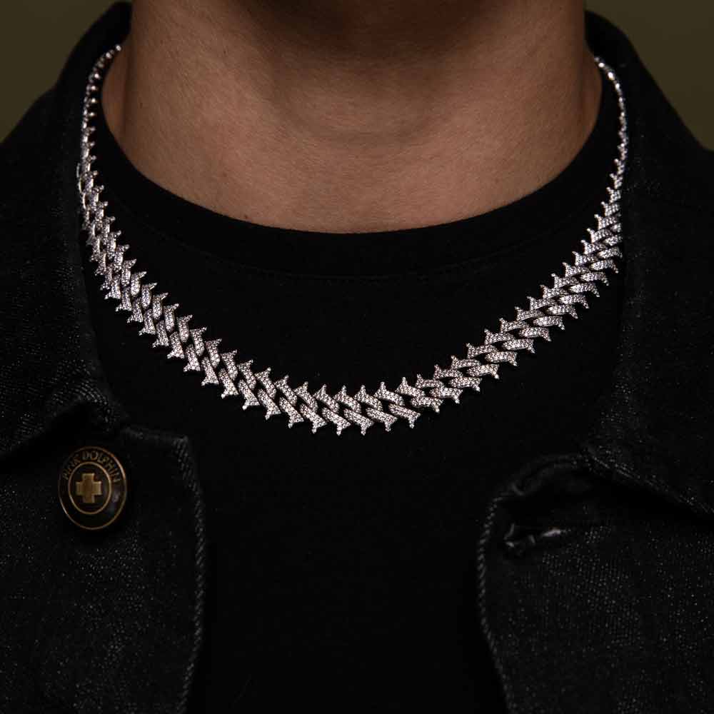 Spiked Diamond Cuban Chain