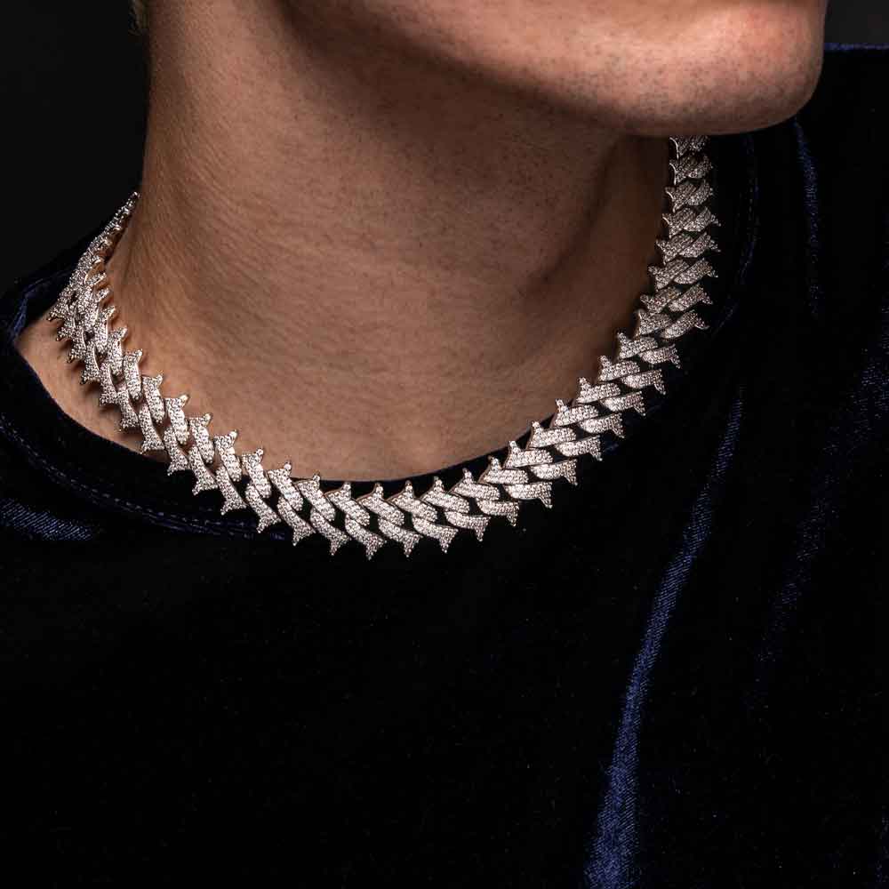 Spiked Diamond Cuban Chain