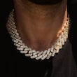 2 Row Diamond Cuban Chain Baguette 18mm