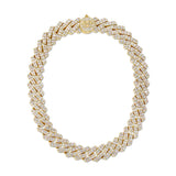 2 Row Diamond Cuban Chain Baguette 18mm