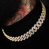 2 Row Diamond Cuban Chain Baguette 18mm