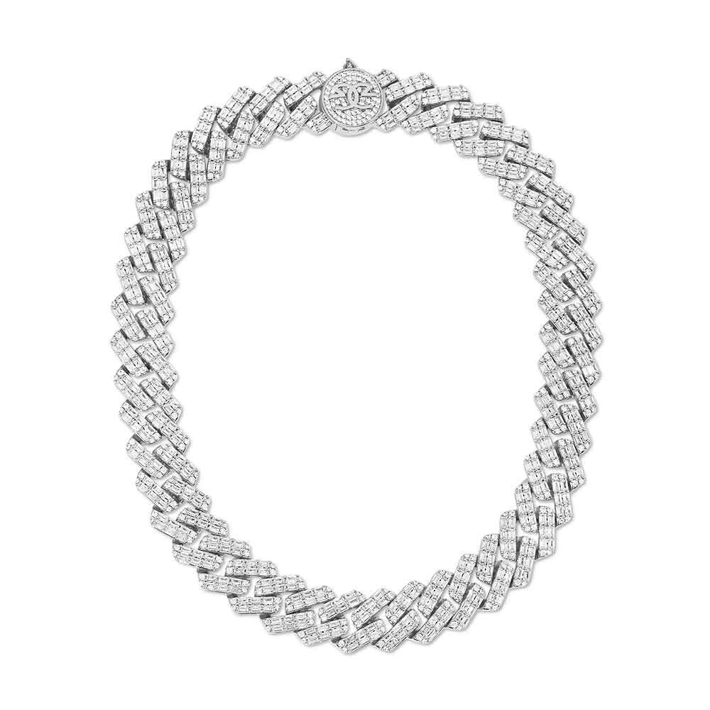 2 Row Diamond Cuban Chain Baguette 18mm