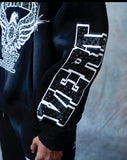 RHINESTONE STAR EAGLE HOODIE BLACK