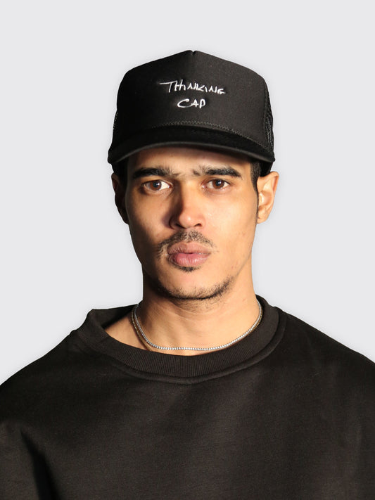 THINKING CAP TRUCKER HAT | BLACK