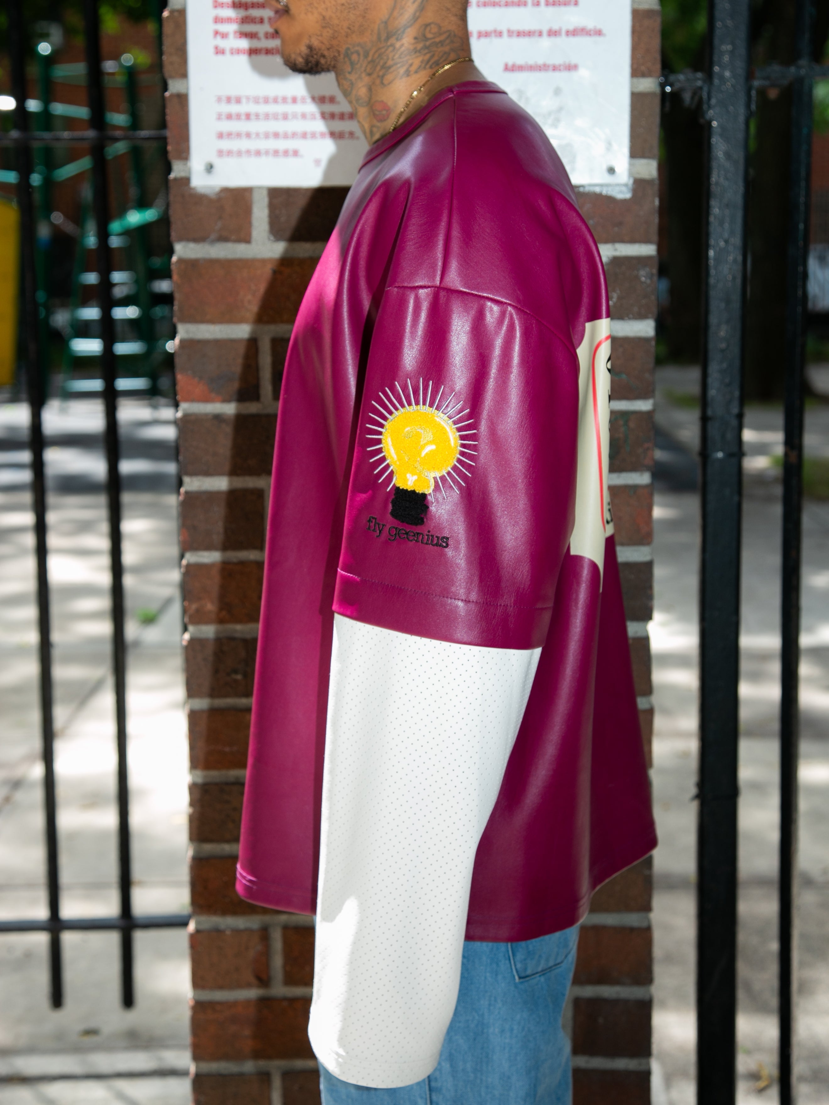 VEGAN LEATHER HOT AIR BALLOON TICKET DOUBLE SLEEVE SHIRT| 4-6 WEEKS PRODUCTION TIME