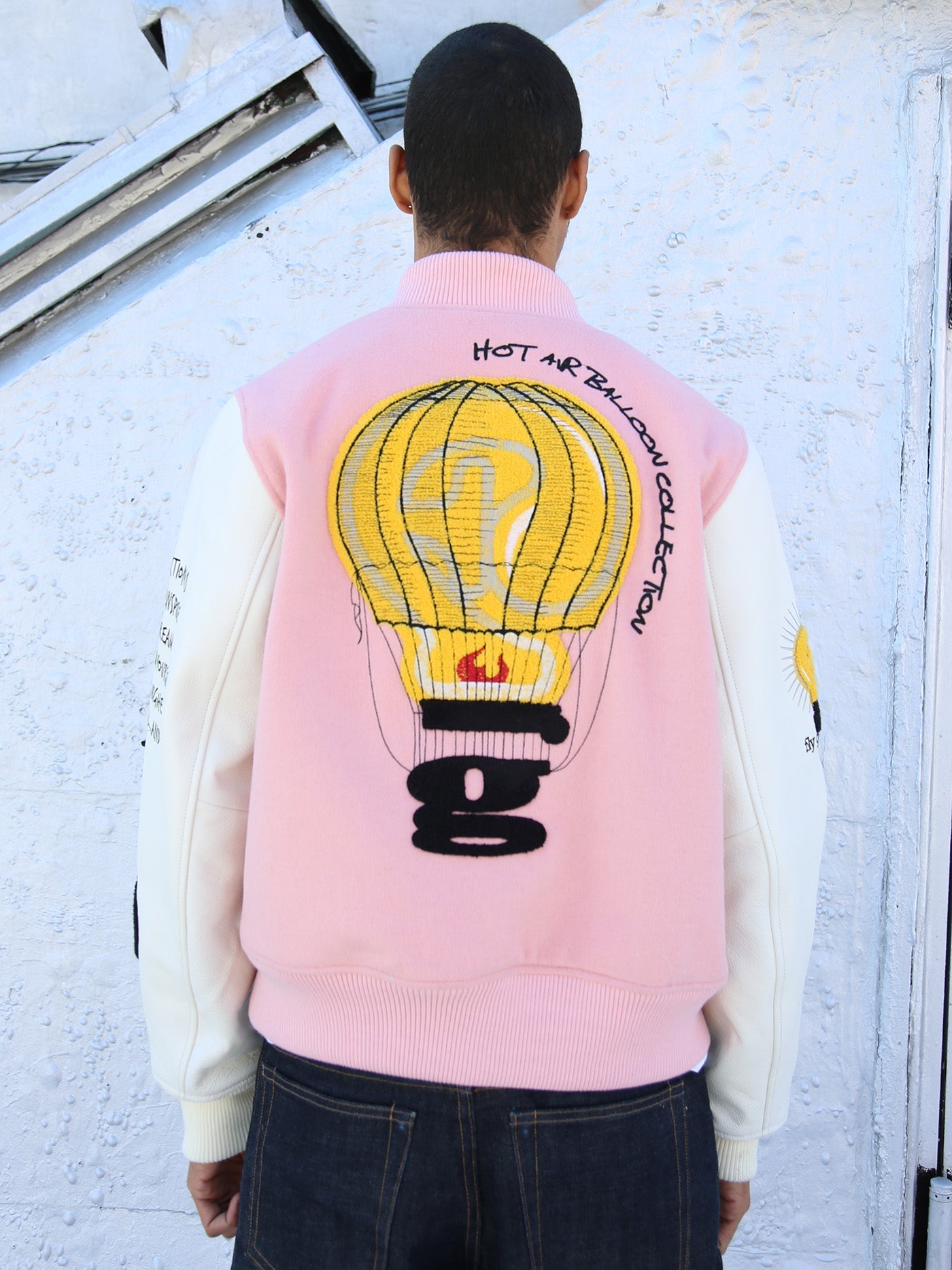 HOT AIR BALLON VARSITY JACKET | PINK