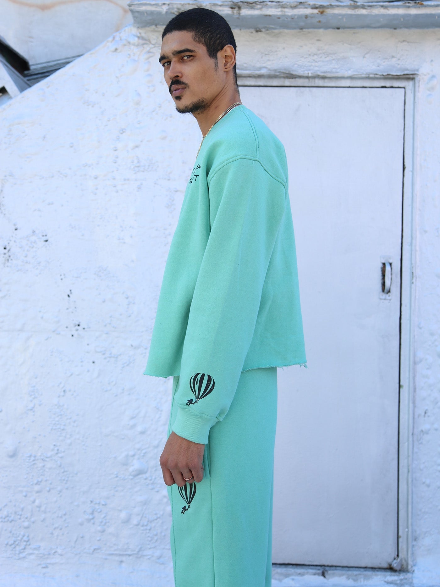 HOT AIR BALLON SWEAT SUIT | MINT GREEN