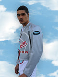 V WING UNISEX BART JACKET | ALEALI MAY COLLABORATION | STEEL