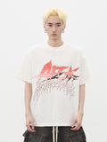 DONCARE(AFGK) "Distressed band tee"