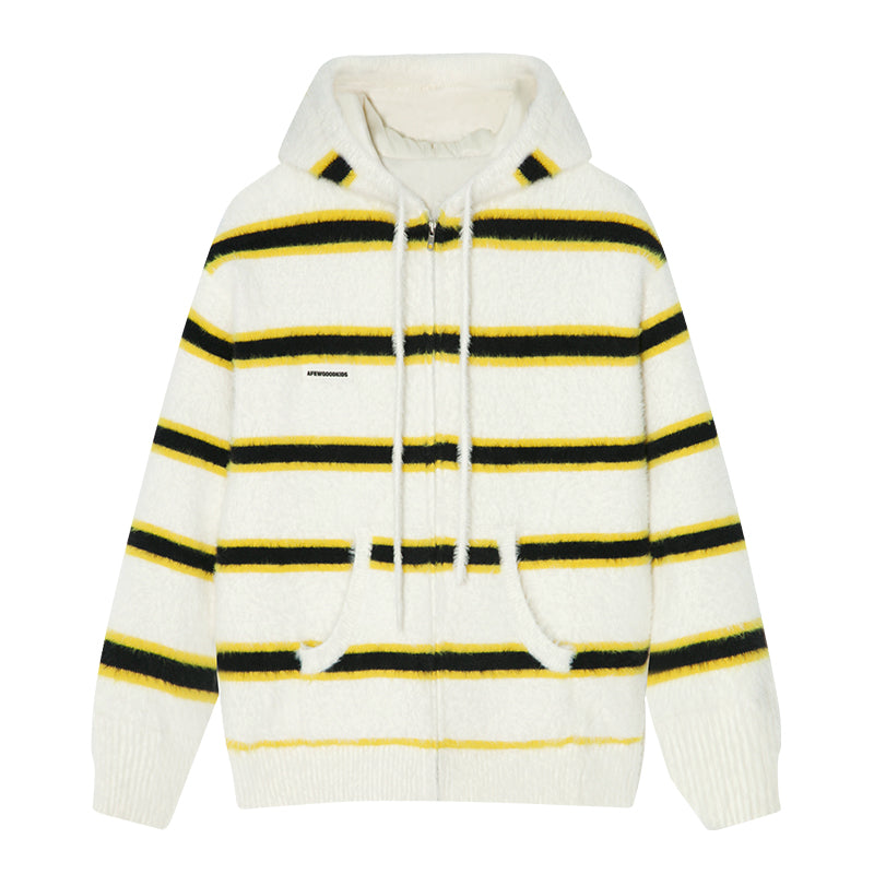 DONCARE(AFGK) "Stripe hooded jumper"