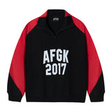 DONCARE(AFGK) "Zipped logo sweatshirt"
