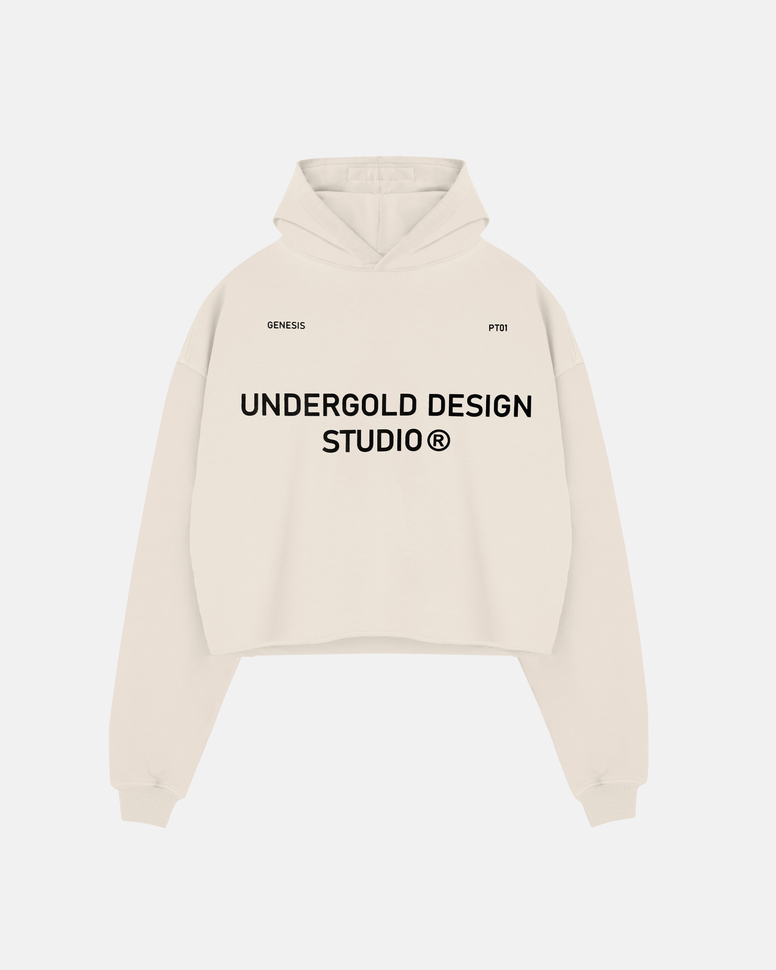 Genesis PT01 Basic Cropped Hoodie White