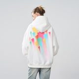 Rainbow Dynamic Logos Foam Print Hoodie