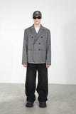 Embroidered Logo Loose Suit Jacket