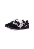 Retro Training Sneaker-Black Pink Bow