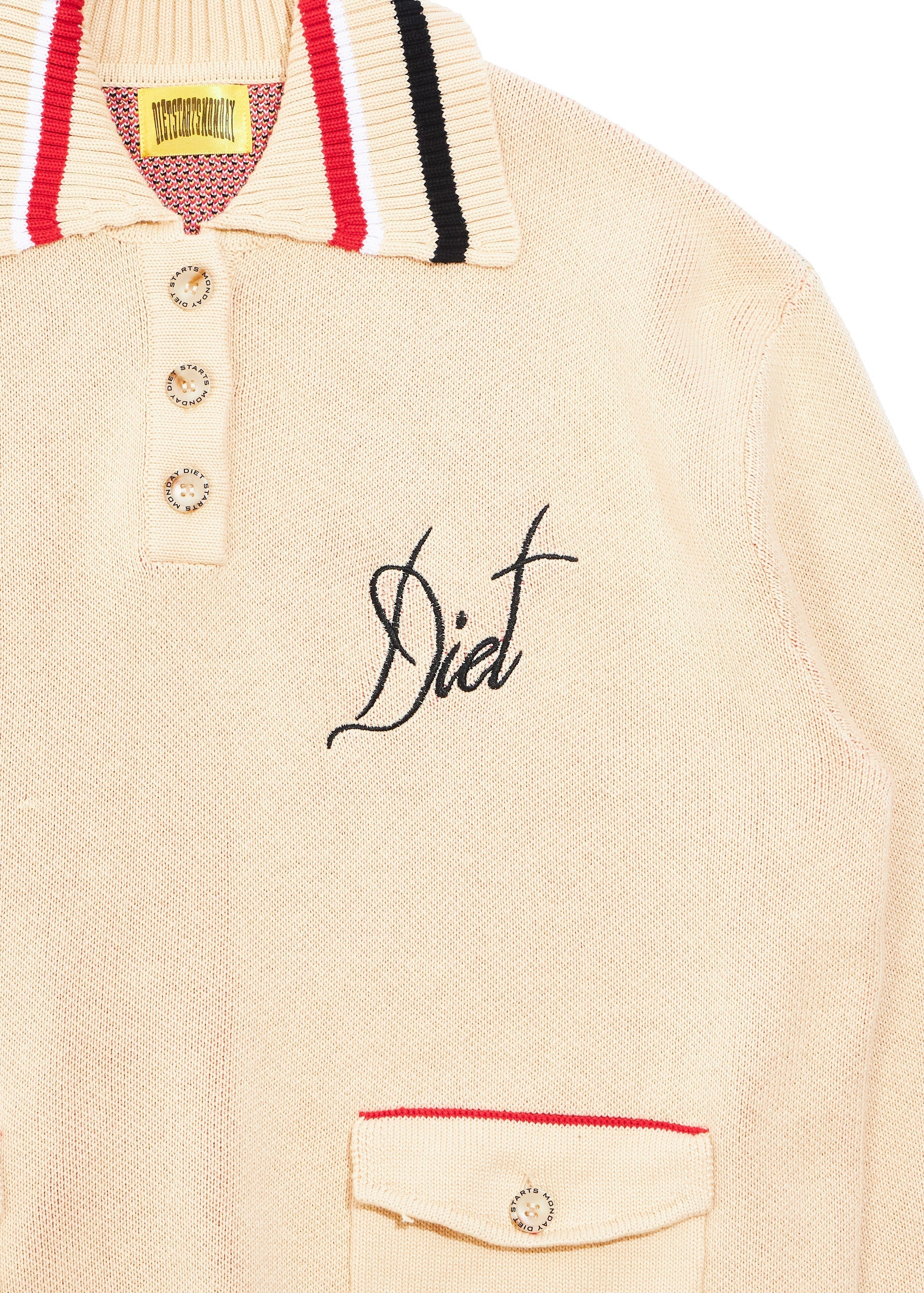 Knitted Polo - Cream