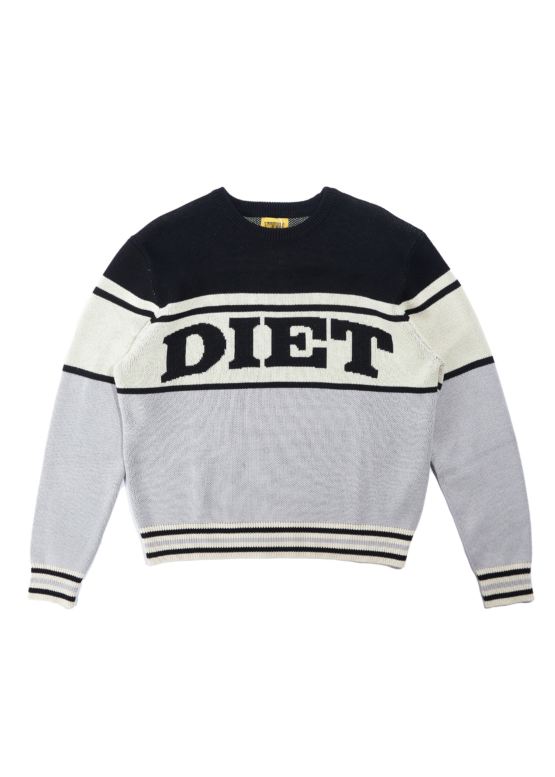 Panel Knit Sweater - Black/Grey