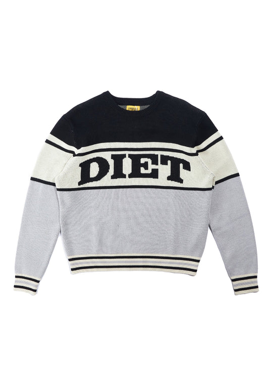 Panel Knit Sweater - Black/Grey