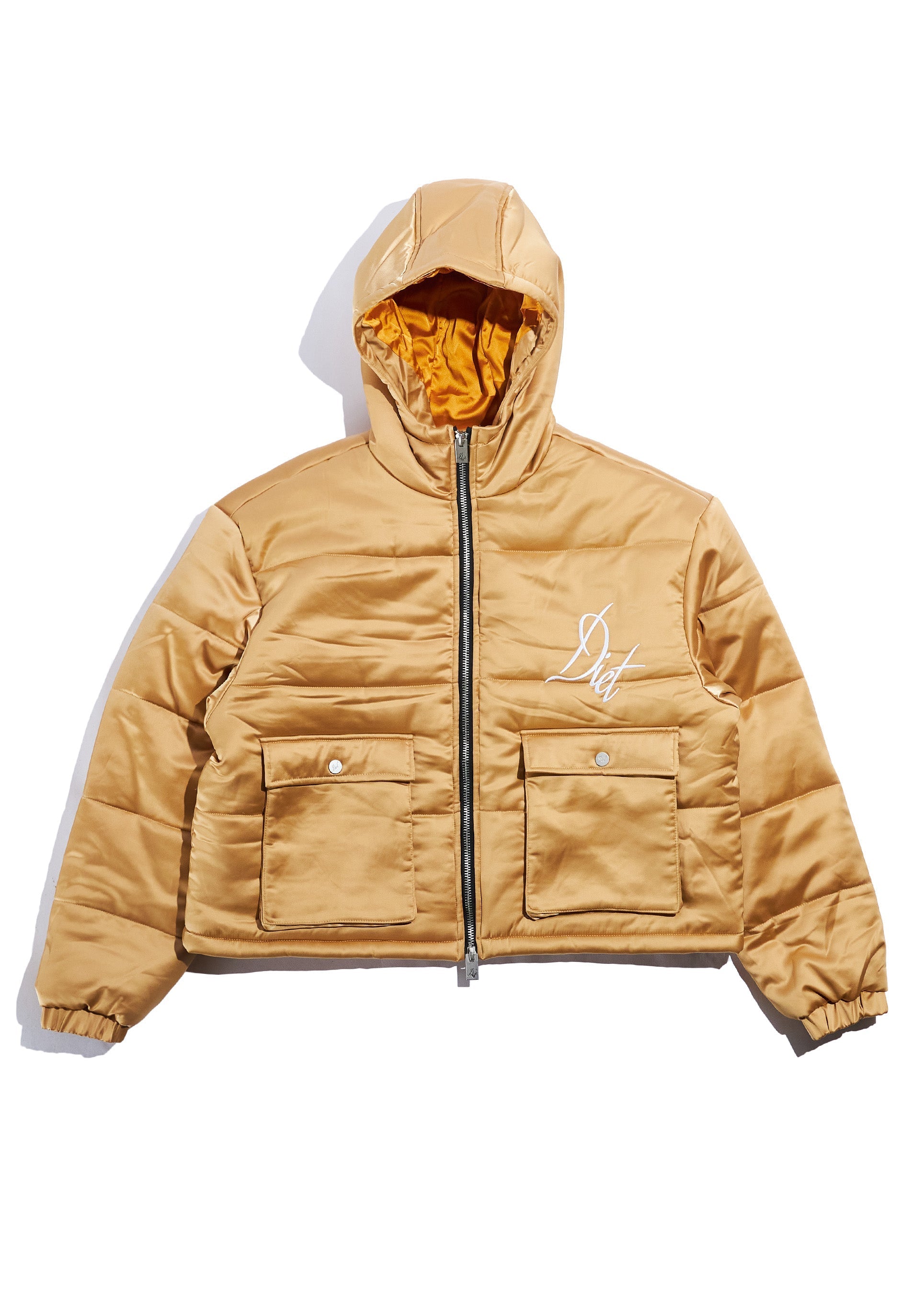 Hooded Puffer Jacket - Tan