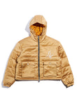 Hooded Puffer Jacket - Tan