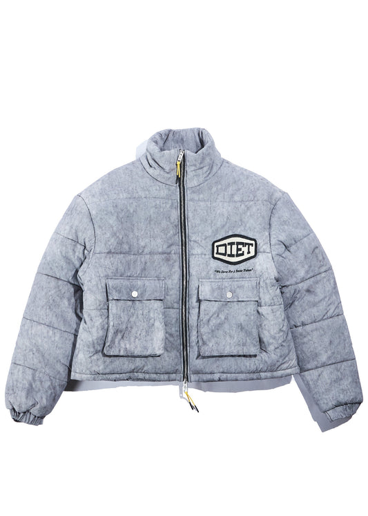 Puffer Jacket - Washed Grey