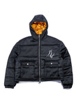 Hooded Puffer Jacket - Black