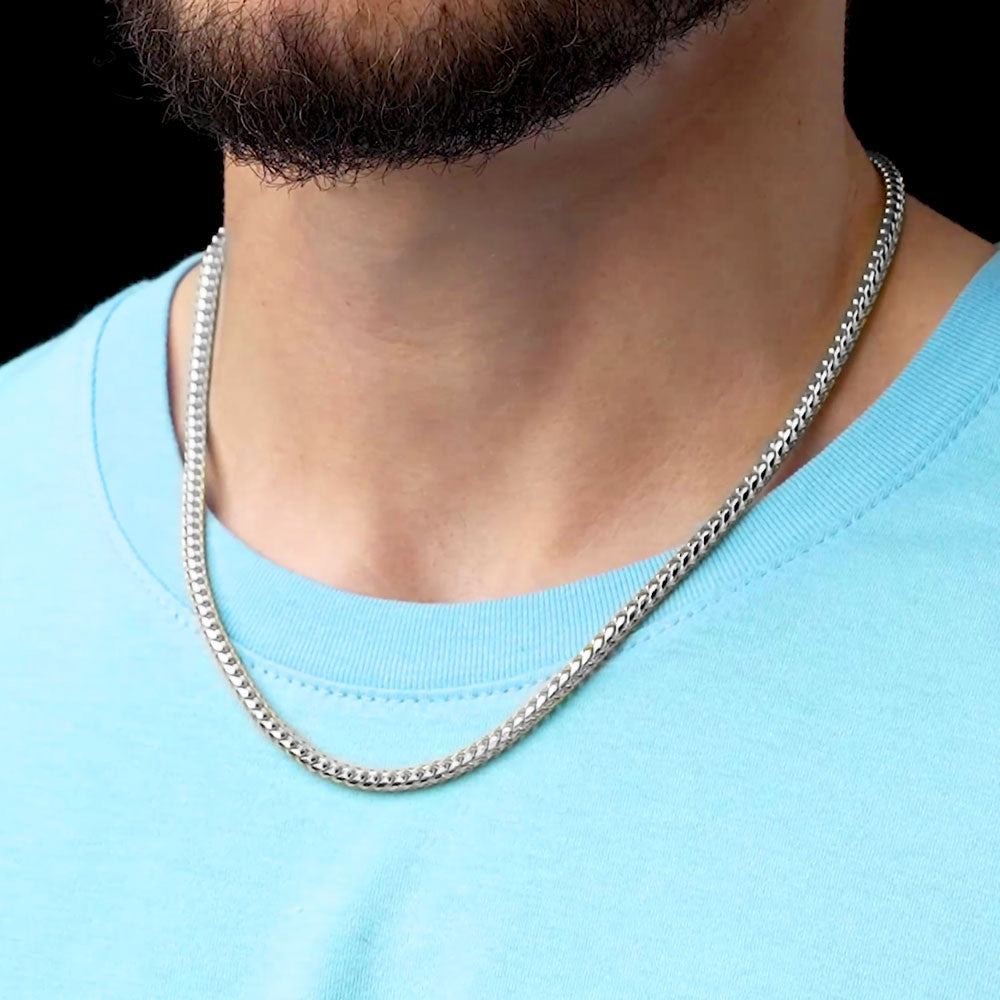Silver Franco Curved Chain