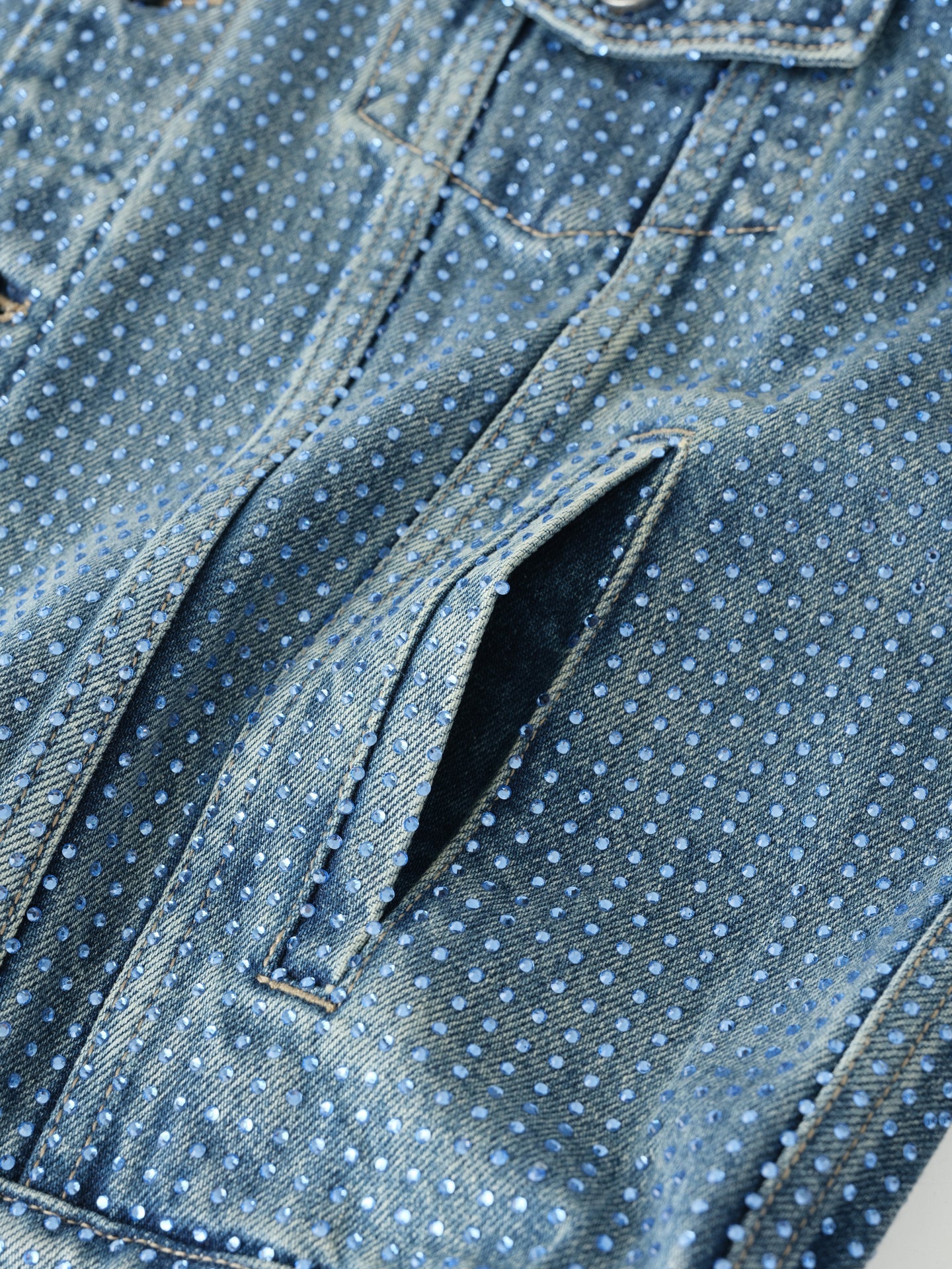 20k Diamond Vine Denim Jacket in BLU