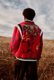 "Lovers" Surf Club Varsity Letterman Jacket (True Red)