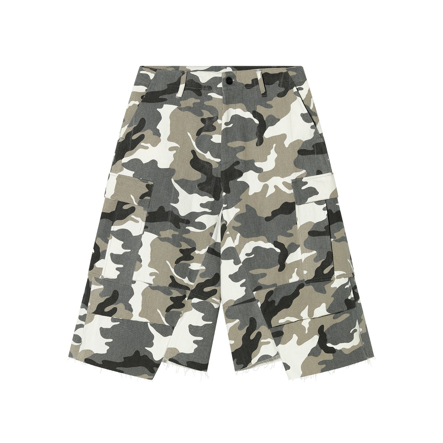 DONCARE(AFGK) "Snow camo baggy jorts"