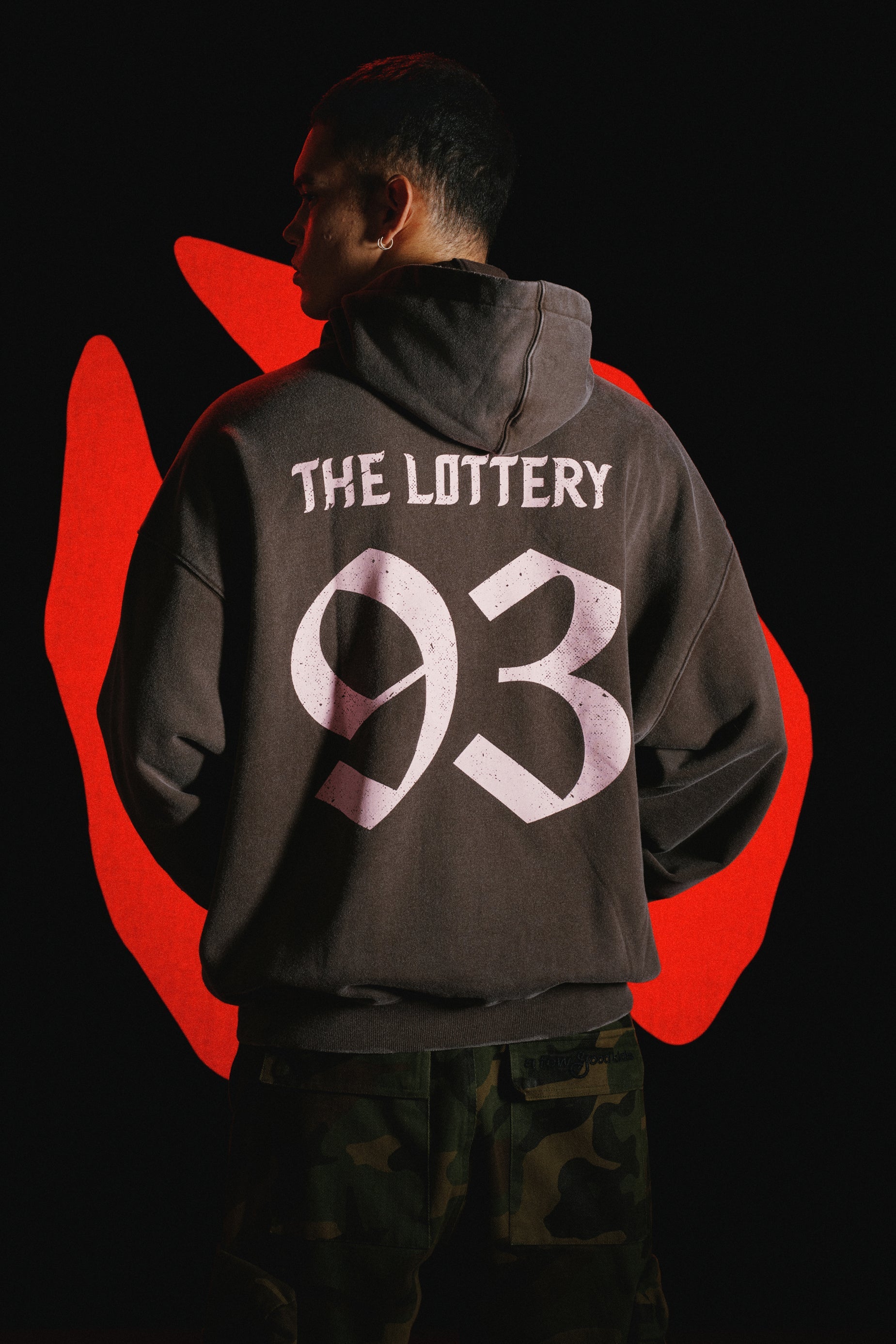 DONCARE(AFGK) "The lottery 93 boxy hoodie"