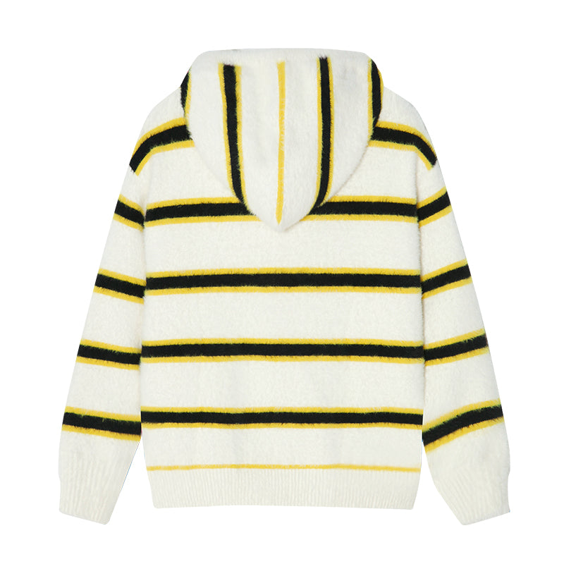 DONCARE(AFGK) "Stripe hooded jumper"