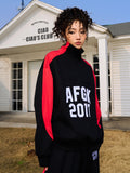 DONCARE(AFGK) "Zipped logo sweatshirt"