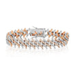 Diamond Spiked Laurel Cuban Bracelet